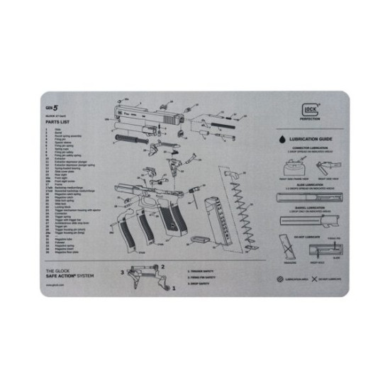 GLOCK GEN5 CLEANING PAD (BENCH MAT) – GREY 