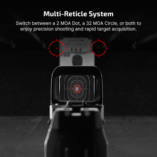 Osight S Mutli-Reticle System 2 MOA | Red
