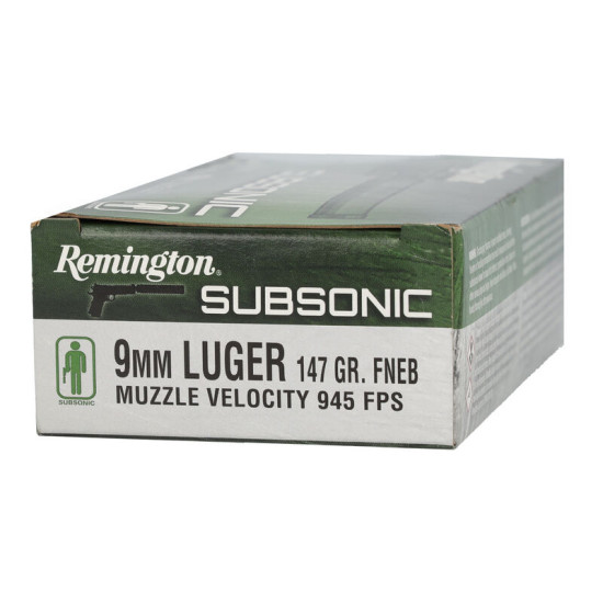 Remington Subsonic Handgun 9mm Luger 147 Grain 