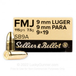SELLIER & BELLOT 9MM LUGER, 9MM PARA,115GRS