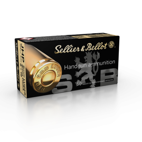 SELLIER & BELLOT (S&B) 9mm JHP 124 GRAINS (50's)
