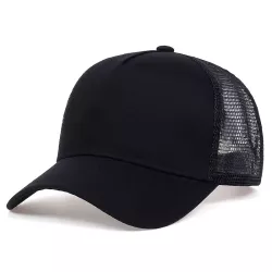 Black Baseball Cap with Mesh