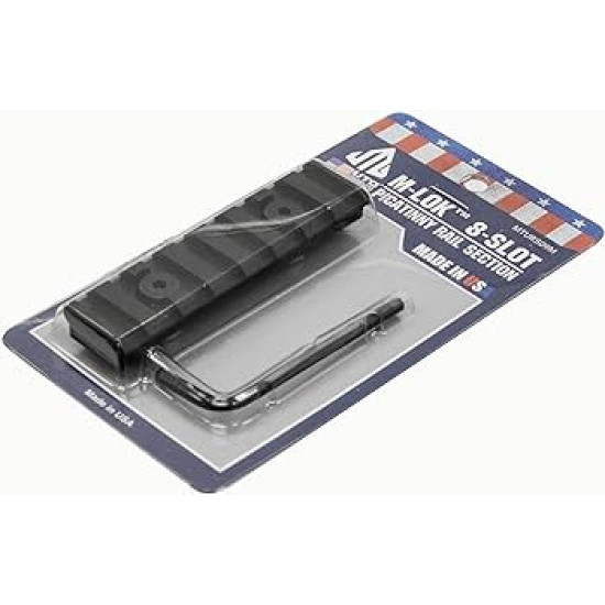 UTG PRO M-LOK 8-Slot Rail Section, Black